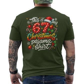 This Is My 67 Christmas Pajama Men's T-shirt Back Print - Thegiftio UK
