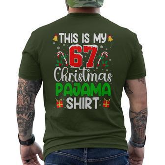 This Is My 67 Christmas Pajama 67 Meme Men's T-shirt Back Print - Thegiftio UK