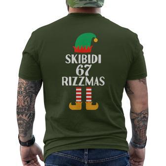 67 Christmas Skibidi 67 Rizzmas Gen Z Slang Xmas 6 7 Men's T-shirt Back Print - Thegiftio UK