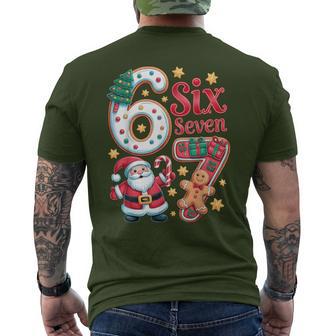 67 Christmas Trending Meme Saying 6 7 Meme Costume Xmas Men's T-shirt Back Print - Thegiftio UK