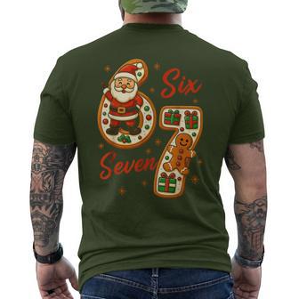 67 Christmas Trending Meme Saying 6 7 Costume Xmas Men's T-shirt Back Print - Thegiftio UK