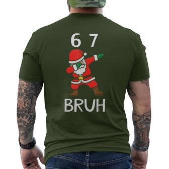67 Meme 6 7 Christmas Dabbing Santa Six Seven Bruh Men's T-shirt Back Print - Thegiftio UK