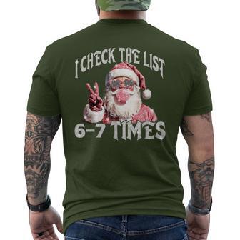 67 Meme Six Seven Christmas 6-7 Meme Santa 6 7 Men's T-shirt Back Print - Thegiftio UK