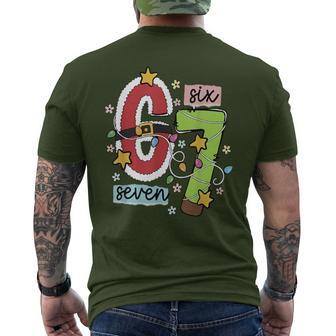 67 Meme Humor 6-7 Six Seven Christmas 67Th Birthday Men's T-shirt Back Print - Thegiftio UK