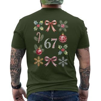 67 Ribbon Christmas Six Seven Meme Coquette Men's T-shirt Back Print - Thegiftio UK