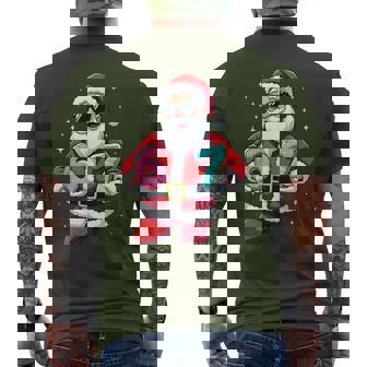 67 Santa Christmas Humor Meme Frosted Holiday Numbers Men's T-shirt Back Print | Mazezy