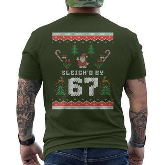 67 Santa Ugly Christmas Six Seven Men's T-shirt Back Print - Thegiftio UK