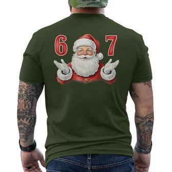 67 Six Seven Christmas 2025 Gen Alpha Meme Santa Men's T-shirt Back Print - Thegiftio UK