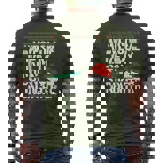 Awesome Like My Daughter Family Christmas Xmas Vintage Men's T-shirt Back Print | Mazezy