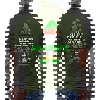 Baby Announcement Xmas This Elf Is Going To Be A Grandpa Men's T-shirt Back Print | Mazezy