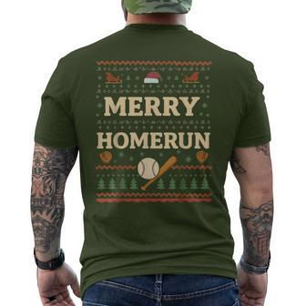 Baseball Christmas Santa Xmas Men's T-shirt Back Print - Thegiftio UK
