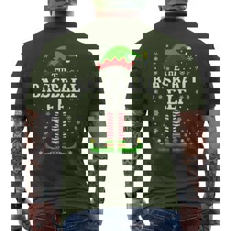 Baseball Elf Christmas Family Matching Men's T-shirt Back Print | Seseable FR
