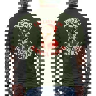 I Believe In Santa Paws Manchester Terrier Dog Hat Christmas Men's T-shirt Back Print | Mazezy