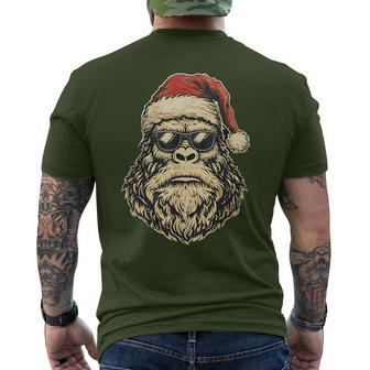 Bigfoot Face Sunglasses Santa Christmas Xmas Sasquatch Men's T-shirt Back Print - Thegiftio UK