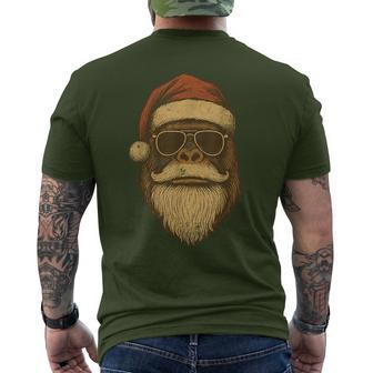 Bigfoot Face Sunglasses Santa Christmas Vintage Sasquatch Men's T-shirt Back Print - Thegiftio UK