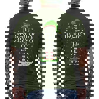 Birthday Elf Squad Xmas Family Matching Group Christmas Elf Men's T-shirt Back Print - Thegiftio