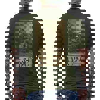 Black Cat Selfie Santa Tree Over Cat What Christmas Meme Men's T-shirt Back Print | Mazezy