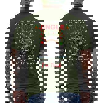 Black Labrador Christmas Probably Just Gonna Jingle Im Tired Men's T-shirt Back Print - Monsterry