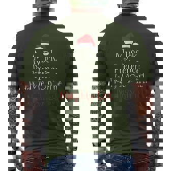 My Book Preference Has Me On The Naughty List Christmas Xmas Men's T-shirt Back Print - Thegiftio