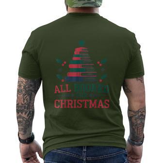 All Booked For Christmas Throne Of Class Holiday Men's T-shirt Back Print - Thegiftio UK