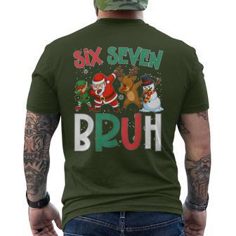Bruh 67 Six Seven 6 7 Meme Gen Alpha Christmas Gen Z Xmas Men's T-shirt Back Print - Thegiftio UK