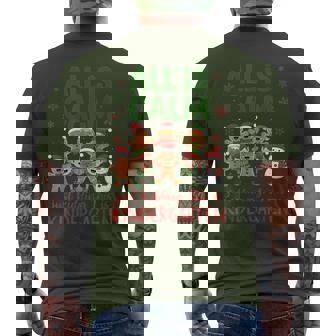 All Is Calm This Is Kindergarten Gingerbread Christmas Men's T-shirt Back Print - Monsterry