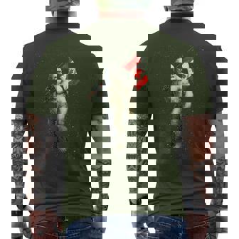 Canadian Yeti Snow Monster Xmas Winter Maple Leaf Canada Day Men's T-shirt Back Print - Monsterry