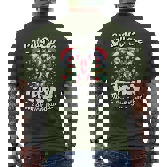 Candy Cane Crew We Stick Together Christmas Spirit Family Men's T-shirt Back Print - Monsterry