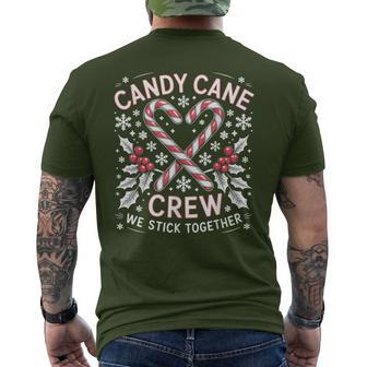 Candy Cane Crew We Stick Together Christmas Xmas Men's T-shirt Back Print - Thegiftio UK