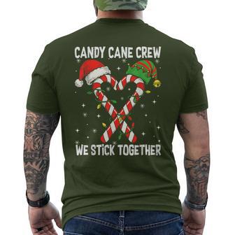 Candy Cane Squad Christmas Family Matching Pajamas Men's T-shirt Back Print - Thegiftio UK