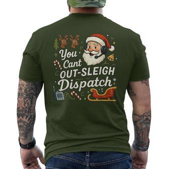 You Cant Out Sleigh Dispatch Christmas 911 Police Dispatcher Men's T-shirt Back Print - Thegiftio UK
