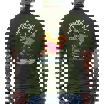 Capy Holidays Ice Skating Capybara Xmas Christmas Men's T-shirt Back Print | Mazezy