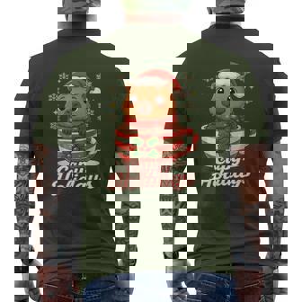 Capy Holidays Matching Family Christmas Men's T-shirt Back Print | Seseable CA