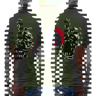 Cat Christmas Cute Kitty Cats Anime Kawaii Neko Merry X-Mas Men's T-shirt Back Print - Thegiftio