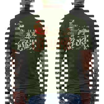 The Cat Sleigh Co Retro Christmas – Vintage Cats Men's T-shirt Back Print - Monsterry