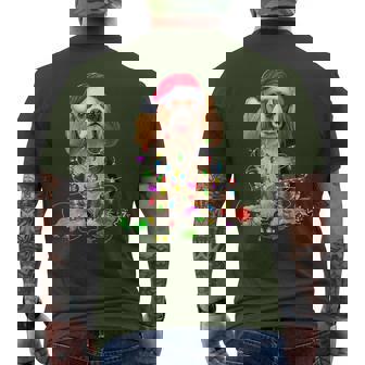 Cavalier King Charles Spaniel Dog Christmas Ornament Tree Men's T-shirt Back Print | Mazezy