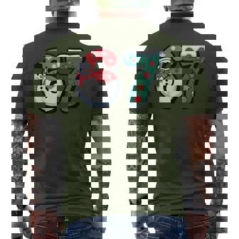 Christmas 67 Winter Snowman Snowflake Men's T-shirt Back Print - Thegiftio