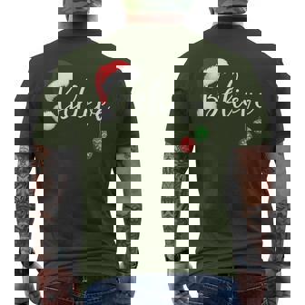 Christmas Believe In Santa Claus Xmas Family Matching Men's T-shirt Back Print - Monsterry