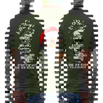 Christmas Bookish He Sees What You've Been Reading Men's T-shirt Back Print - Thegiftio