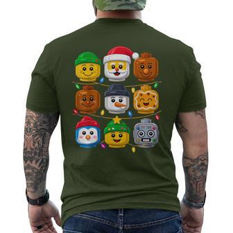 Christmas Building Crew Costume Master Builder Block Xmas Men's T-shirt Back Print - Thegiftio UK