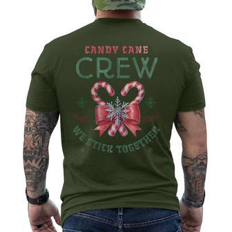 Christmas Candy Cane Holiday Family Matching Pajama Pj Men's T-shirt Back Print - Monsterry