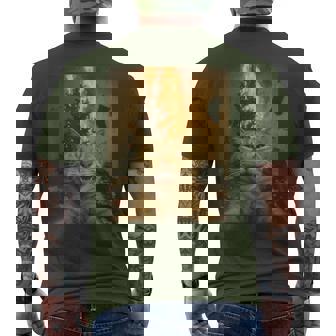 Christmas Cat Selfie Festive Ginger Cat Men's T-shirt Back Print - Thegiftio