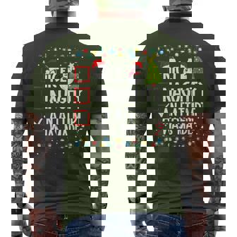 Christmas Checklist Naughty Nice An Attempt Was Made Men's T-shirt Back Print - Thegiftio