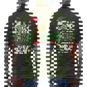 Christmas Cookie Baking Crew Gingerbread Xmas Men's T-shirt Back Print - Monsterry