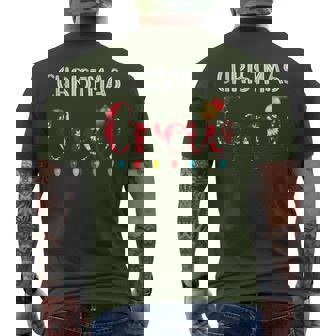 Christmas Crew Family Matching Group Family Friends Men's T-shirt Back Print - Monsterry