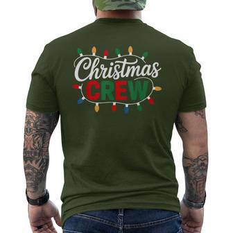 Christmas Crew Matching Pajamas Family Xmas Lights Party Men's T-shirt Back Print - Thegiftio UK