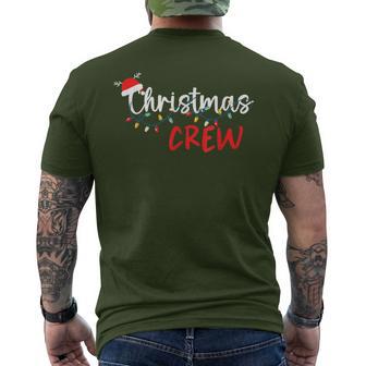 Christmas Crew Xmas Lights Family Matching Pajamas Holiday Men's T-shirt Back Print - Thegiftio UK