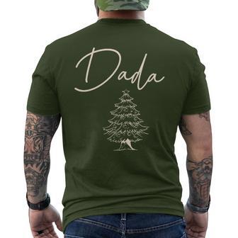 Christmas Dada Tree Matching Family Party Pajama Dad Men's T-shirt Back Print - Thegiftio UK