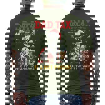 Christmas Santa Skeleton Dad Tax Papa Xmas Family Men's T-shirt Back Print - Thegiftio