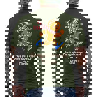 Christmas Gingerbread Dash Running Runner Xmas Marathon 5K Men's T-shirt Back Print | Mazezy